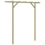 Iiaky Gartenpergola 200x40x205 cm Holz TerrassenüBerdachung Freistehend -Pergola Grillpavillon Holz