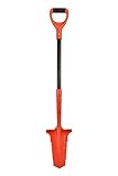 Red Tools Gärtnerspaten Power Head - Spaten mit Wurzelsäge - 115cm - hochwertiges Spatenblatt für steinige & harte Böden - mit Trittkante und bequemem Soft-Touch-Griff (Rot)