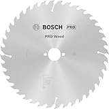 Bosch 1x PRO Wood Kreissägeblatt für Netz-Tischkreissägen (für Weichholz, Hartholz, Ø mm, Professional Zubehör Tischkreissäge)