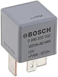 Bosch 0986332002, Mini-Relais 12V 70A, IP5K4, Betriebstemperatur von -40° C bis 85° C, Schließer-Relais, 4 Pins