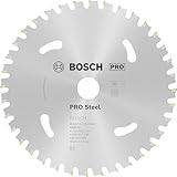 Bosch 1x PRO Steel Kreissägeblätter für Akku-Handtrockensägen (für Stahl, Ø mm, Professional Zubehör Handtrockensäge)