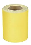 Mirka Yellow Schleifpapier (93 mm x 5 m), Schleifblätter mit P80 Körnung, zum Schleifen von Holz, Farbe, Spachtel und Kunststoff, für Handschliff oder Schwingschleifer mit Spannsystem, 1 Rolle