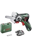 Bosch Akku Säge EasyCut 12 (1 Akku, NanoBlade Technologie, 12 Volt System, im Koffer), Schwarz, Grün, Rot