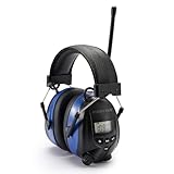 PROTEAR Gehörschutz mit Radio und Bluetooth, FM/AM-Digital-Radio, Sicherheits-Ohrenschützer für Arbeits,Mähen,Holzbearbeitung,SNR 30dB