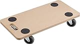 Metafranc Transportroller 590 x 290 mm - 200 kg Tragkraft - MDF-Platte - TPE-Räder / Möbelroller / Transporthilfe für Umzug / Rollwagen für Möbel-Transport / Kistenroller / 821300