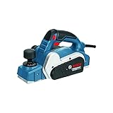 Bosch Professional Hobel GHO 16-82 (630 Watt, 230 Volt, inkl. Innensechskantschlüssel SW 2,5, Stoffstaubbeutel, Parallelanschlag)