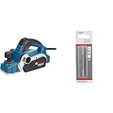 Bosch Professional Handhobel GHO 26-82 D (inkl. Parallelanschlag, Sechskantstiftschlüssel SW 2,5, Stoffstaubbeutel, im Koffer) + Hobelmesser für Handhobel (2 Stück, 35°), Schwarz