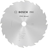 Bosch 1x PRO Wood Kreissägeblatt für Akku-Handkreissägen (für Weichholz, Hartholz, Ø mm, Professional Zubehör Handkreissäge)