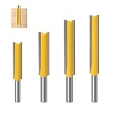 4 Stück Fräser für Oberfräse 8mm Schaft, Extra Langer Bündigfräser, für Holz Fräser Schneiden Nutfräsen (72mm, 83mm, 96mm,109mm)