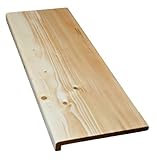 Hilwood - Fensterbank Renovierungsstufe Treppenstufe 20 mm Fichte, geölt o. Natur (Breite: 20 cm, Natur, Länge: 100 cm)