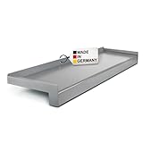 TJ Fensterbank Außen Aluminium Silber E6/EV1 180 mm x 1100 mm/robuste Fensterbank Außen Aluminium in Silber/einfach montierbare Alu Fensterbank Außen/Fensterbrett Außen Made in Germany