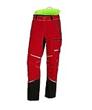 KOX Schnittschutzhose Mistral 3.0 Rot/Gelb Gr. 48