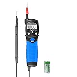 Digital Multimeter Durchgangsprüfer Spannungsprüfer, 6000 Counts Stromprüfer AP-38C Duspol Spannungsprüfer Ohmmeter AC/DC Voltmeter/Widerstand/Diode/Kapazität, Datenhaltung & Taschenlampe（Blau）