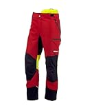 KOX Schnittschutzhose Duro 3.0 Rot/Gelb Gr. 52