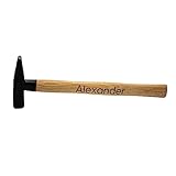 Holzhammer mit Wunsch-Namen oder Spruch | Hammer individuell bedruckt | Schlosserhammer personalisiert | Männer Geschenke, Geschenke für Papa, Geburtstagsgeschenk, Gadgets für Männer