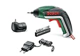 Bosch Akkuschrauber IXO Medium Set (5. Generation, Winkelaufsatz, 10 Bits, USB Ladegerät, Softcase, 3,6 Volt)