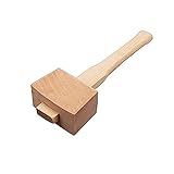 AOTISBAO Holzhammer mit Griff, Holzbearbeitungshammer für Tischlerei, Heimwerker, Schreinerwerkzeug