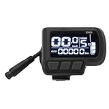 PerGar Fahrrad-Display-Messgerät, EN06 LCD-E-Bike-Display, E-Bike-LCD-Display, 6-poliges Wasserdichtes Kabel 24 V, 36 V, 48 V, 60 V, Elektrisches Fahrrad-Anzeigefeld, für 22,2-mm-Lenker