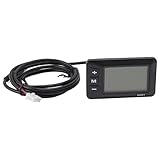 Cryfokt Elektrisches Fahrrad-LCD-Display, 24 V 36 V 48 V LCD GD01-Display 5-poliger Wasserdichter Stecker, Elektrisches Anzeigemessgerät für Geeignet für 22,2-mm-Lenker, Elektrisches