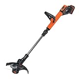 Black+Decker Rasentrimmer AFS Reflex Fadenverlängerung (incl. 1x18V 2.0 Ah Li-Ionen Akku, 1x Ladegerät, 28 cm Schnittbreite, Verstellbarer Zweithandgriff, Einzelfaden 9 m/1,6 mm) STC1820PC