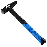 WELIQU Profi Schlosserhammer 500 g - Fiberglas-Stiel, Rutschfester Griff, Langloch-Dämpfung, Impact Reduce Technology - Hammer - Handwerker-Hammer - Nagel-Hammer