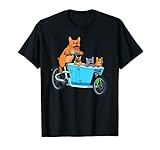 Süße Comic Hunde auf Cargo Fahrrad T-Shirt