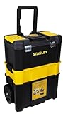 Stanley STST1-80151 Essential Rollende Werkstatt, Belastbarkeit bis zu 20 kg, Metallverschlüsse, Organizer für Kleinteile im Deckel