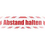 INDIGOS UG - Magnetschild Abstand halten mit Rahmen 45 x 12 cm reflektierend - Magnetfolie für Auto - LKW - Truck - Baustelle - Firma