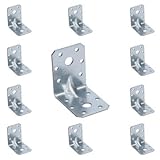 10 Stück Winkelverbinder - Winkel Metall - Stahlwinkel verzinkt - Winkel Weiss - Bauwinkel - Sturmwinkel - Winkelblech Montagewinkel Eisenwinkel - Winkelverbinder (60x60x45x2,0)