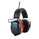 PROHEAR 033A (Upgraded) Gehörschutz mit Radio DAB +/Bluetooth/FM, Kopfhörer mit Radio mit Eingebautem Mikrofon und Lärmreduzierung, SNR 31dB mit für Mähen und Werkstatt, Holzfällerei - Orange