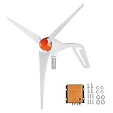 VEVOR 500 W Windkraftanlage 12 V Windgenerator 3-Blatt-Windkraftgenerator mit MPPT-Regler einstellbare Windrichtung und 2,5 m/s Startwindgeschwindigkeit geeignet für Zuhause Bauernhof Wohnmobile Boote