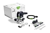 Festool Oberfräse OF 1010 REBQ-Plus (mit Seitenanschlag, Lichtmodul, Spannzange, Gabelschlüssel, plug it-Netzkabel), im Systainer