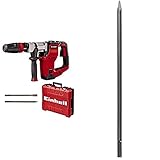 Einhell Abbruchhammer TE-DH 12 (1.050 W, Schlagzahl 4.100 U/min, 12 Joule Schlagstärke, SDS-max-Werkzeugaufnahme, schwingungsgedämpfter Handgriff, flex. einstellbarer Zusatzhandgriff)