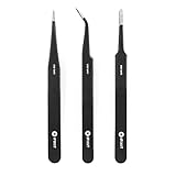 iFixit Precision Tweezers Set, Feinmechanik Set mit 3 Präzisions-Pinzetten zum Reparieren von elektronischen Geräten wie Smartphone, Tablet, PS4, PC