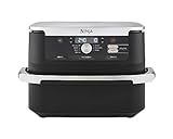 Ninja Foodi FlexDrawer Dual Zone Heißluftfritteuse, Airfryer mit 10,4-Fach und herausnehmbarem Trenner, Antihaftbeschichtung, spülmaschinenfester Korb, 7-in-1, Schwarz AF500EU