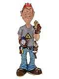 Vogler VG19 Elektriker Figur Hobby Arbeit Standfigur Karikatur 18,0 x 7,0 cm Dekofigur