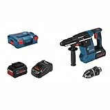 Bosch Professional 18V System Akku Bohrhammer GBH 18V-26 F (2.6 Joule, SDS plus, Bohren & Meißeln, KickBack Control, inkl. 2x 5.5Ah ProCORE18V Akku, Ladegerät GAL 1880 CV, Zusatzhandgriff, L-BOXX)