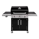 Char-Broil Performance 340B - 3 Brenner Gasgrill mit Seitenbrenner, Schwarz