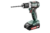 Metabo 602326500 Akku-Bohrschrauber BS 18 L BL 18V, 2x 2Ah Li-Ion Akkus, Bürstenlos, inklu. Ladegerät, im Koffer, max. Drehmoment: 25Nm (weich)/ 60Nm (hart), Bohr-Ø: 13mm (Stahl)/ 32mm (Weichholz)