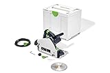 Festool Tauchsäge TS 55 FEBQ-Plus (mit Kreissägeblatt, Splitterschutz, Sichtfenster, Innensechskantschlüssel), im Systainer