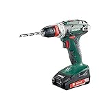 Metabo Akku-Bohrschrauber BS 18 Quick (602217500) 18V 2x Li-Ion; Ladegerät SC 30; metaBOX 145, Art des Akkupacks: Li-Ion , Akkuspannung: 18 V, Akkukapazität: 2 x 2 Ah