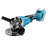 Akku Winkelschleifer für Makita Akku 18V, kabelloser Schleifer mit bürstenlosem Motor,Scheibenschutz,125mm Durchmesser,3 Geschwindigkeit 7500 RPM für Schneiden Schleifen (keine Schneidklinge)