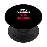 Zimmermann Badass, lustige Berufsbezeichnung Beruf PopSockets mit austauschbarem PopGrip