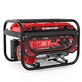 GENTOR Generator Stromgenerator Notstromaggregat Benzin leise 2200 Watt 7.0PS, Stromerzeuger Stromaggregat 4-Takt Benzinmotor, 2x 230V, 1x 12V, Seilzugstart, Camping, Outdoor, Werkstatt