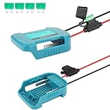 2X Power Wheel Adapter für Makita 18V Lithium-Akku, mit Sicherung, Schalter & 14 Gauge Kabel, Power Konverter für DIY Ride On Truck, RC Toys, Robotics und Work Lights