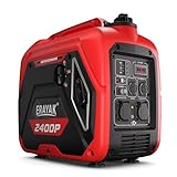 ERAYAK 2400W Notstromaggregat Leise Benzin Inverter Stromerzeuger Stromaggregat Generator Stromgenerator mit Ölsensor ECO-Modus für Camping, Wohnmobile