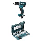 Makita DDF485Z Akku-Bohrschrauber 18V (ohne Akku, ohne Ladegerät) + Lochsägenset universal 16tlg