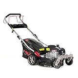 Benzin-Rasenmäher mit Antrieb NAX 1000S Motor Briggs & Stratton 450E Series 125 cm3 Mähbreite 42cm Fangkorb 45l wendige Vorderräder Gehäusereinigungssystem