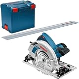 Bosch Handkreissäge GKS 85 G Professional,blau, 2.200 Watt, L-BOXX, Führungsschiene FSN 1400