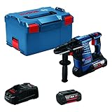 Bosch Professional 36V System Akku Bohrhammer GBH 36V LI Plus (inkl. 2x 4.0Ah Akku, Schnellladegerät, Zusatzhandgriff, L-BOXX)